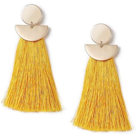 yellow tassel earrings miss selfridge